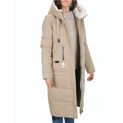 2270 BEIGE Пальто зимнее женское (200 гр. тинсулейт)