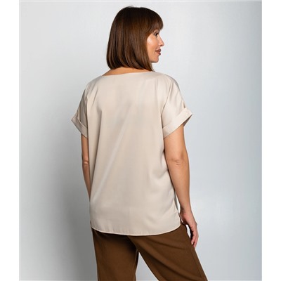 Блуза #ОКТ035001-1, бежевый