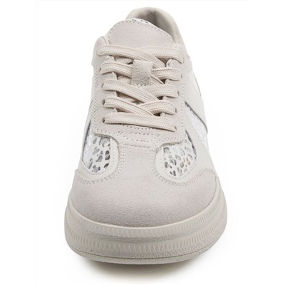 03-A1024-2 LT. BEIGE Полуботинки спортивные женские (натуральная замша,натуральная кожа)