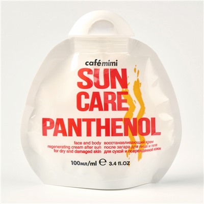 CAFE MIMI  Крем восстанавливающий после загара для лица и тела Panthenol,100мл