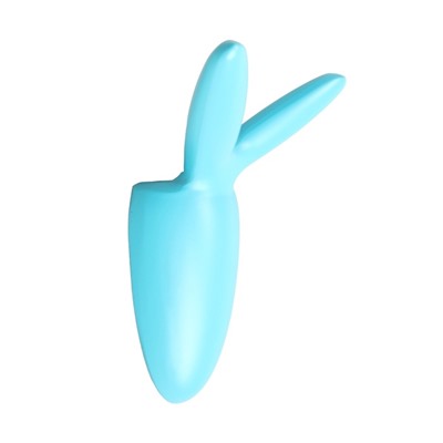 Крючок мебельный CAPPIO RABBIT, двухрожковый, цвет голубой