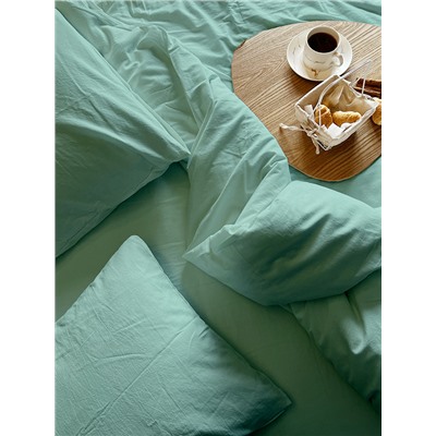 Постельное белье из вареного хлопка ХВ-011 нефритовый меланж