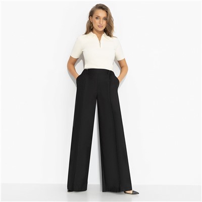 Брюки с деликатным блеском, Минимализм с акцентами (чёрные)