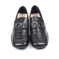 03-DP93-1 BLACK Лоферы женские (натуральная кожа)