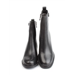 04-M3-1464 BLACK Ботильоны зимние женские (натуральная кожа, натуральный мех)