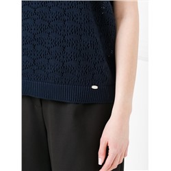 Блуза вязаная тёмно-синего цвета