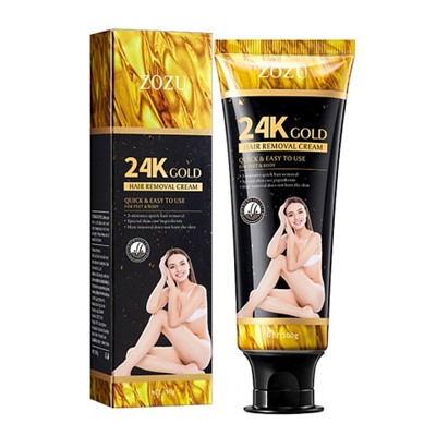 Уценка ZOZU Крем для депиляции 24K Gold HAIR REMOVAL CREAM 100гр