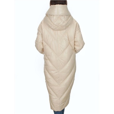 21-381 LT. BEIGE Пальто зимнее женское (200 гр. тинсулейт)