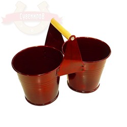 Ведра пара металл коромысло glit. cherry 16.5*8*12см