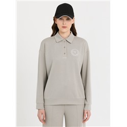 Джемпер-поло трикотажный с вышивкой