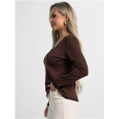 Блуза Новелла (шоколад) Б15492-24М