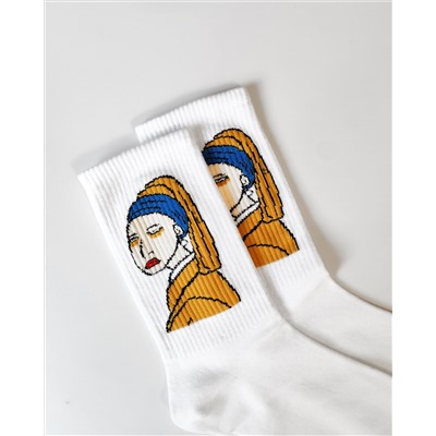 Носки р.35-40 "Абстракция" Pearl Earring