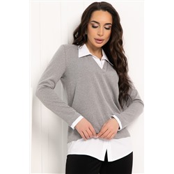 Пуловер На высоте (светло-серый) Б12757-12М