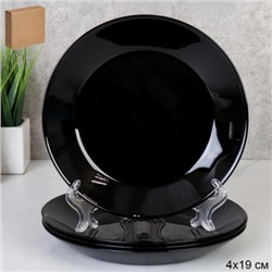 Набор тарелок 4 штуки 190 мм ЕВРО черная / BNNP75T (BLACK) /уп 18/