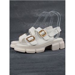 08-PEAG61-1 LT. BEIGE Босоножки женские (натуральная кожа)