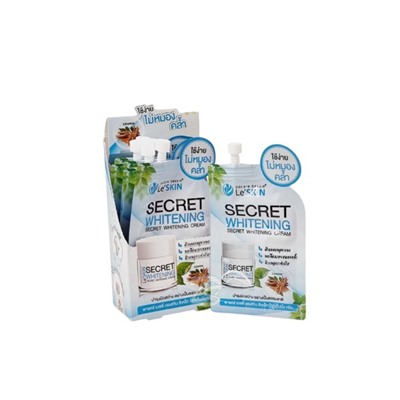 Отбеливающий крем для лица с экстрактом солодки от Le' Skin, Secret Whitening Cream, (набор 6 шт по 8 мл)