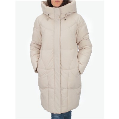 2301 LT. BEIGE Пальто зимнее женское Flance Rose (200 гр. холлофайбер)