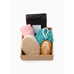 Подарочный набор «Этель» Drama queen, полотенце 30×60 см, мочалка, массажёр