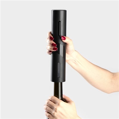 Штопор электрический Magistro Opium, 23×4.8 см, чёрный