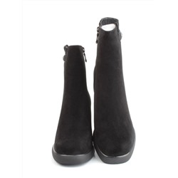 04-M3-2270 BLACK Ботильоны зимние женские (натуральная замша, натуральный мех)