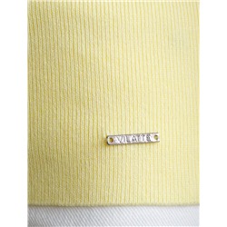 Джемпер с воротником-поло с коротким рукавом тонкой вязки из вискозы