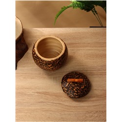 Банка для сыпучих продуктов, 11×11×10 см, бамбук