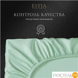 Estia ОРНЕЛЛА ментол Простыня на резинке 160х200+30, 1пр.,тенсель