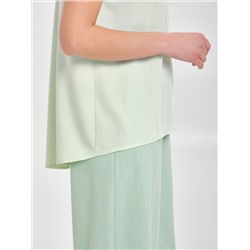 Блузка без рукавов бледно-зелёного цвета