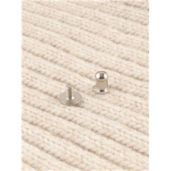 Бирка с кнопкой Made with love, 8×1.8 см, 10 шт., белая, чёрная