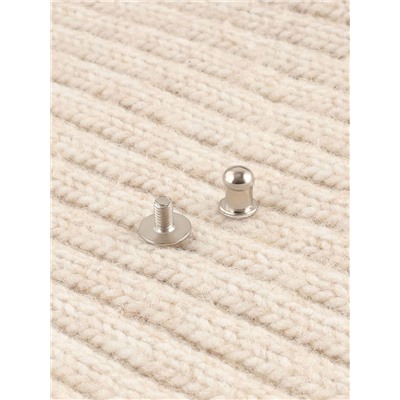 Бирка с кнопкой Hand made, 8×1.8 см, 10 шт., белая, чёрная