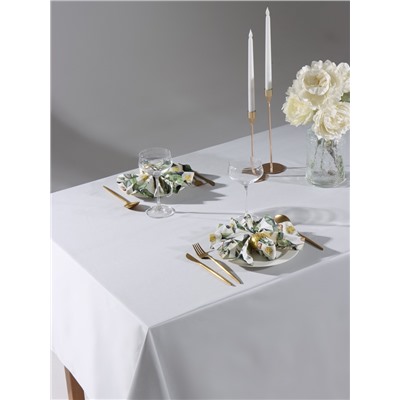 Набор салфеток с декоративными кольцами «Этель» Camellia, 40×40 см - 2 шт., 100% хлопок, саржа