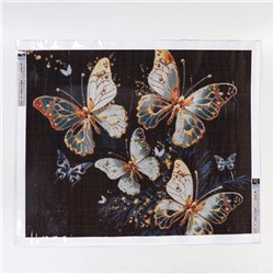 Алмазная вышивка полное заполнение "Бабочки", на холсте 40*50 см