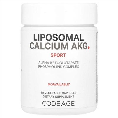 Codeage, Liposomal Calcium AKG, Sport, 700 мг, 60 растительных капсул