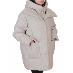Z24-830 LT. BEIGE Куртка зимняя женская оверсайз (200 гр. тинсулейт)