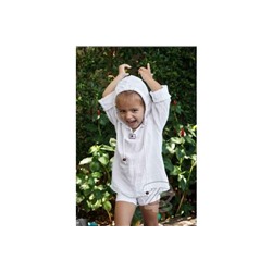 Хлопковая тайская рубашка с капюшоном для детей Cotton White Kids Shirt With Hood Style