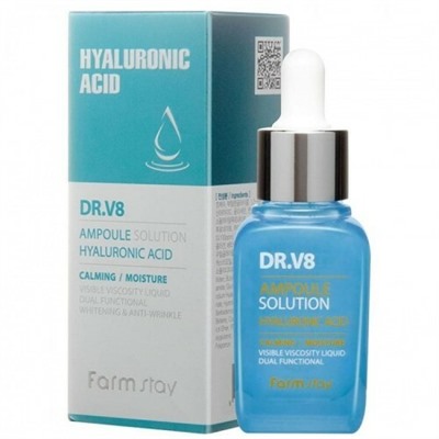Сыворотка для лица Farm Stay Dr.V8 Ampoule Solution Hyaluronic AcidКорейская косметика по оптовым ценам. Популярные бренды Корейской косметалогии в интернет магазине ooptom.ru.