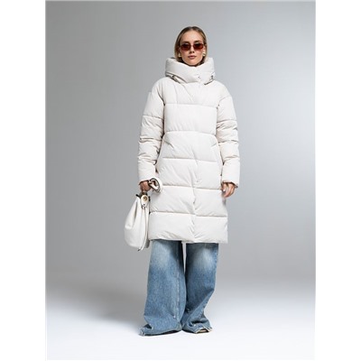 Пуховик женский светло-бежевый