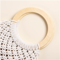Сумка женская SL Home, ручное плетение, хлопок, кольцо 14.5 см, 30×45 см