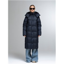 Пуховик женский темно-синий