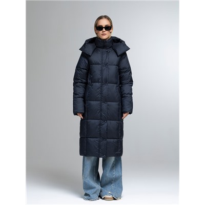 Пуховик женский темно-синий
