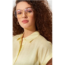 Рубашка лен F212-0441-2 lemon