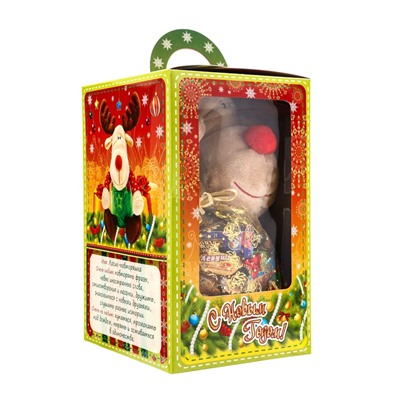 Сладкий новогодний подарок «Шалун», конфеты + игрушка, 300 г