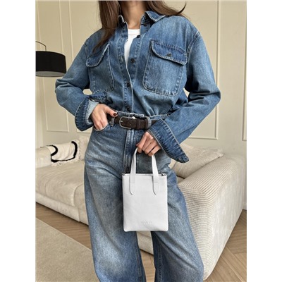 Женская кожаная сумка Richet 3261LN 762 Белый