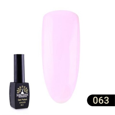 Гель лак Global Fashion BLACK ELITE 063, 8 мл