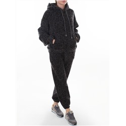 003 DK. GRAY/LEOPARD Костюм спортивный зимний женский (95% хлопок, 5% полиэстер)