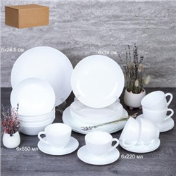 Столовый набор 30 предметов Евро / 30/LGW67595 /WHITE /уп 2/