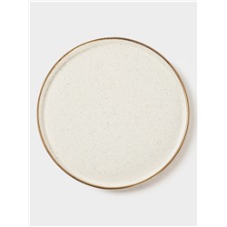 Блюдо фарфоровое сервировочное с бортиком Magistro Poursephona, d=25.5 см, бежевый