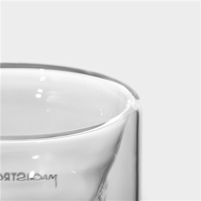 Стопки шоты Magistro «Череп», 150 мл, 8×8.5 см, с двойными стенками, набор 2 шт., стекло, прозрачный