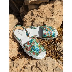 ZAPATOS · 2364-flores-verde+AB.Z PELLE ABEJA 2 (410) Encina АКЦИЯ