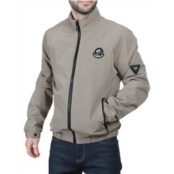 EM25057-1 BEIGE Куртка-бомбер мужская демисезонная (100 гр. синтепон)